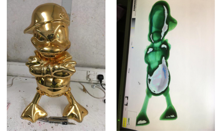 Drugs hidden in gold duck statue